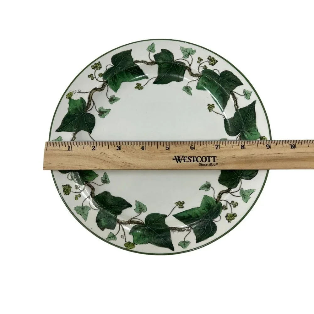 Antique Early‎ 1900s Wedgwood Napoleon Ivy Green Queens Ware Luncheon Plate 9
